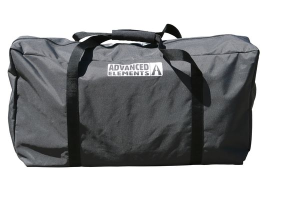 A duffel bag for transporting the deflated kayak