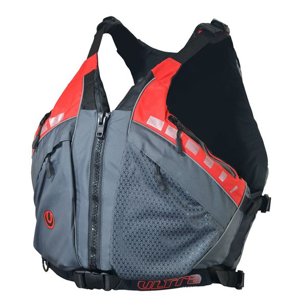 Lifejacket in red and grey to provide buoyancy